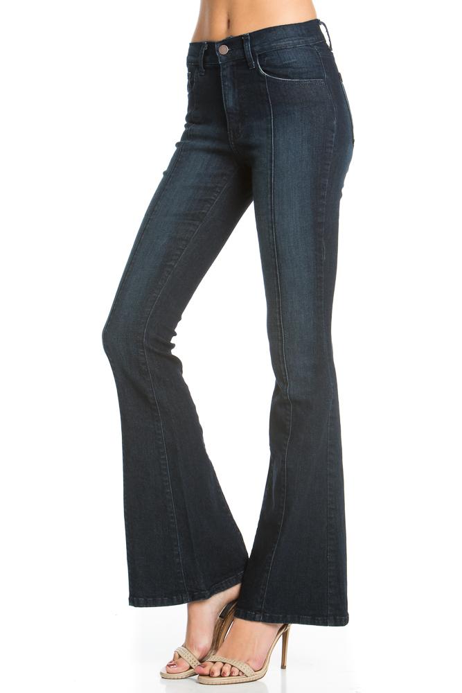 Rumor Has It Front Seam Flared Denim Pants