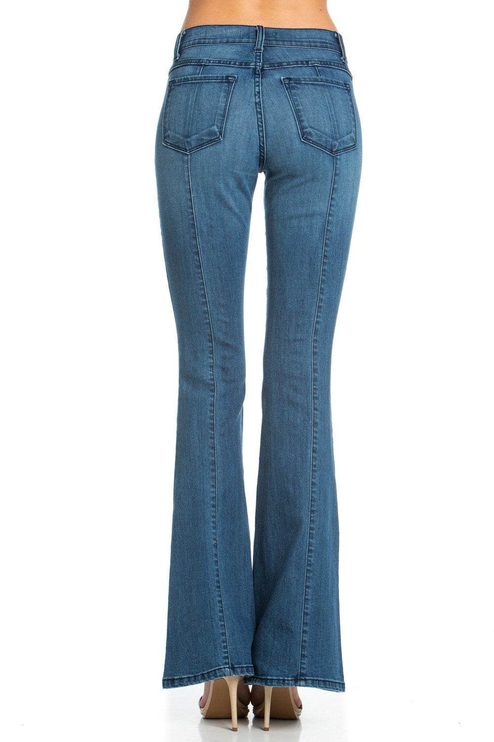 Rumor Has It Front Seam Flared Denim Pants