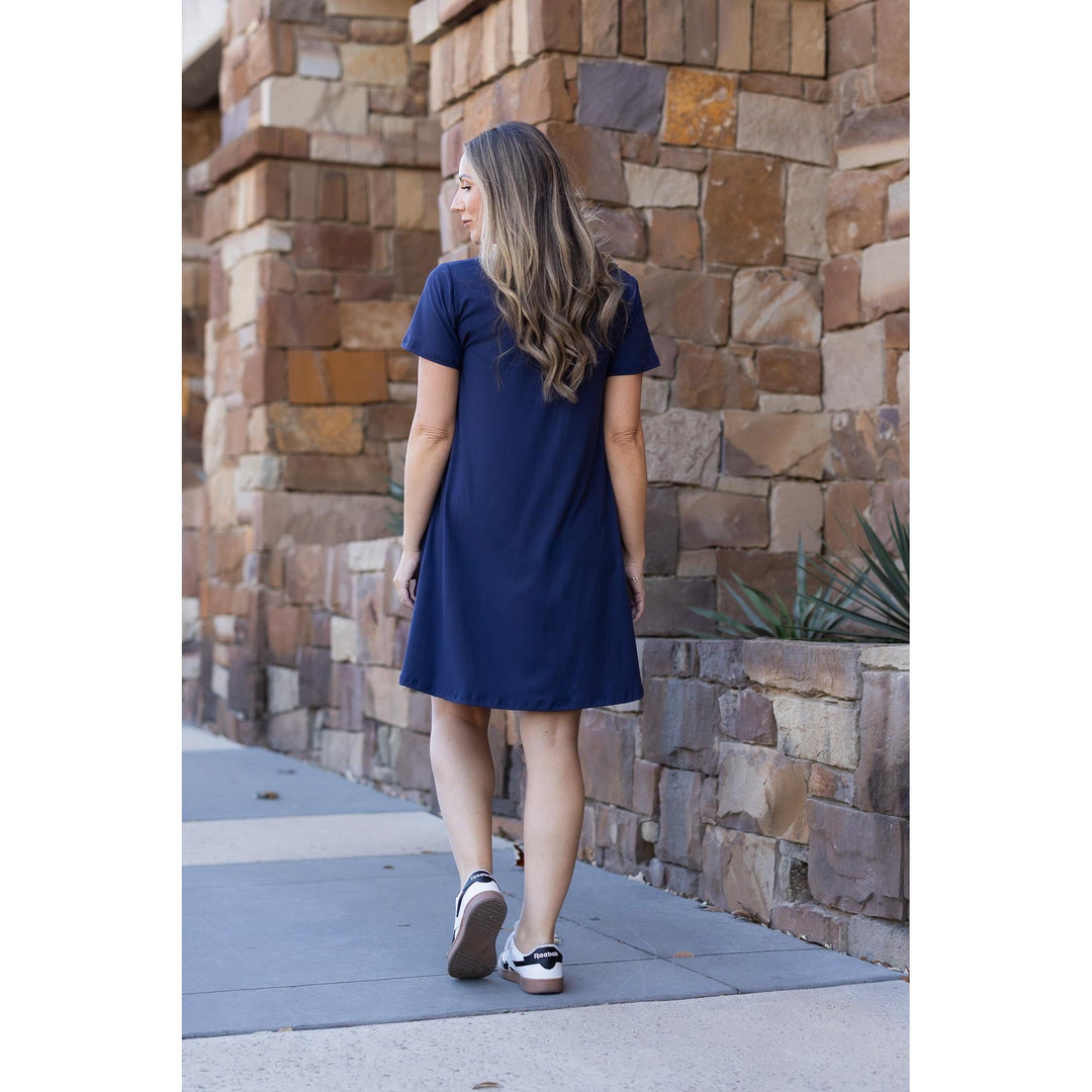 Kacey Swing Dress in Navy | Julia Rose Collection