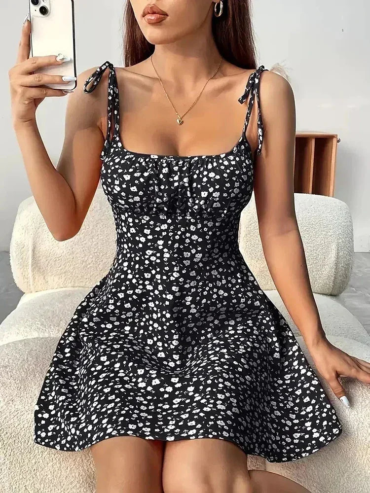 Floral Spaghetti Strap Mini Sundress | Women&