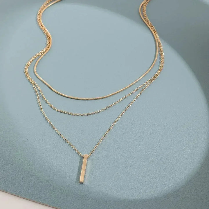Gold Charm Necklace Set | 3-Piece Star, Pearl &amp; Cross Pendant Layering Necklaces