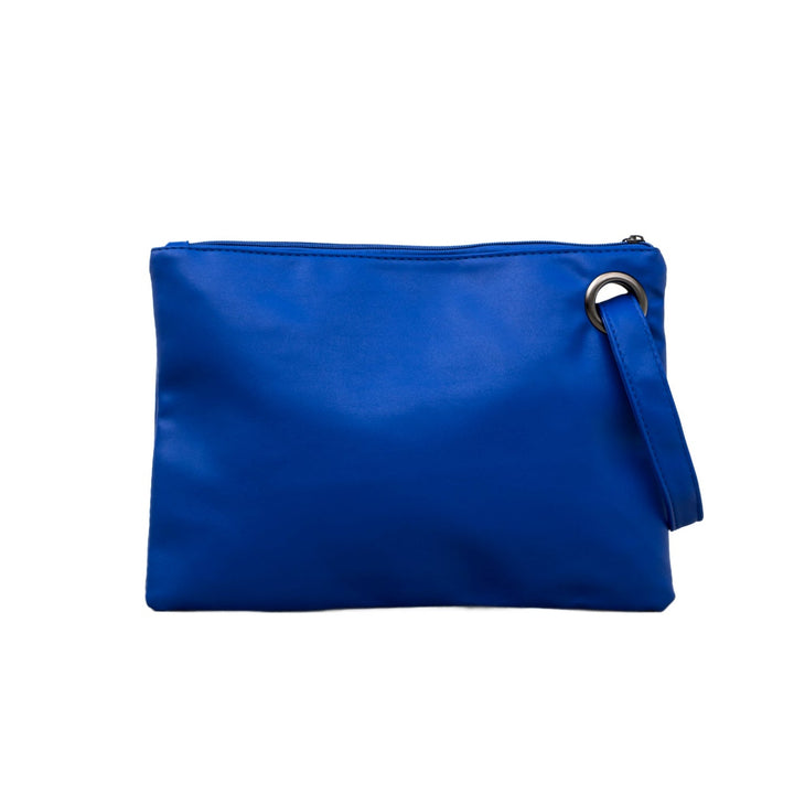 Oversized Vegan Leather Clutch Bag with Wristlet