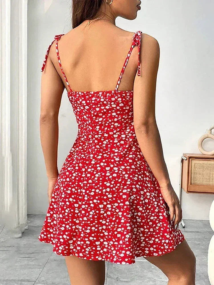 Floral Spaghetti Strap Mini Sundress | Women&