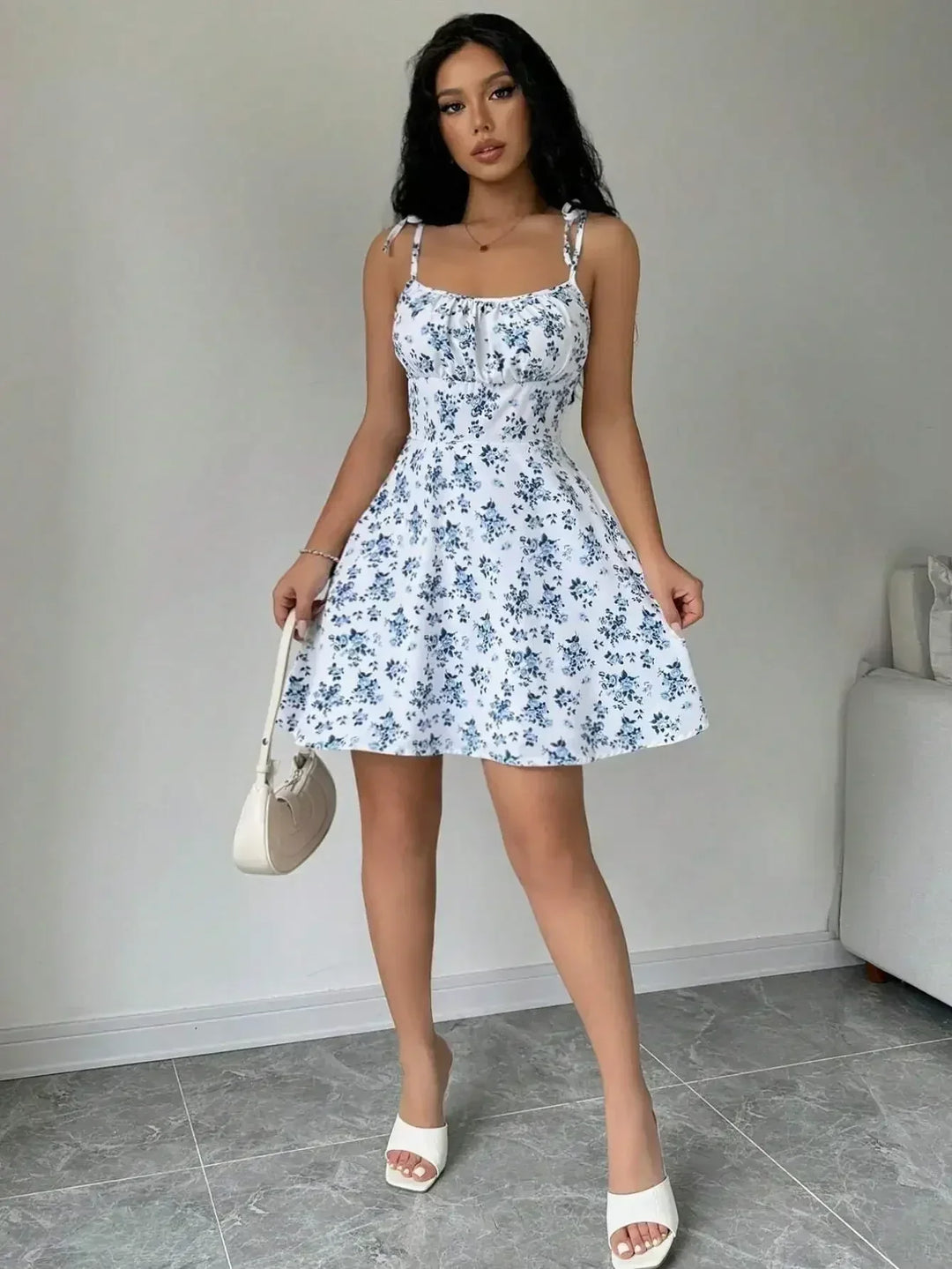 Floral Spaghetti Strap Mini Sundress | Women&