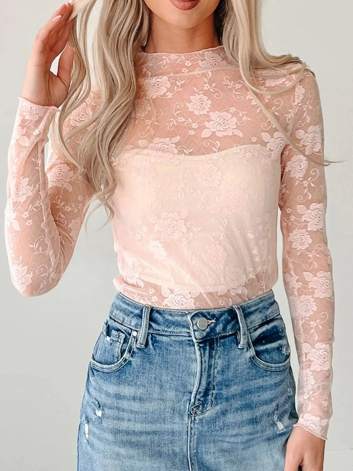 Floral Whisper Mesh Top