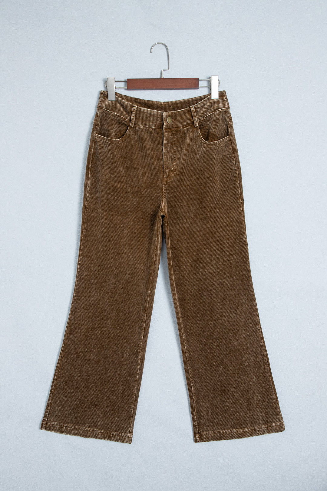 Mineral Washed Corduroy Straight-Leg Pants
