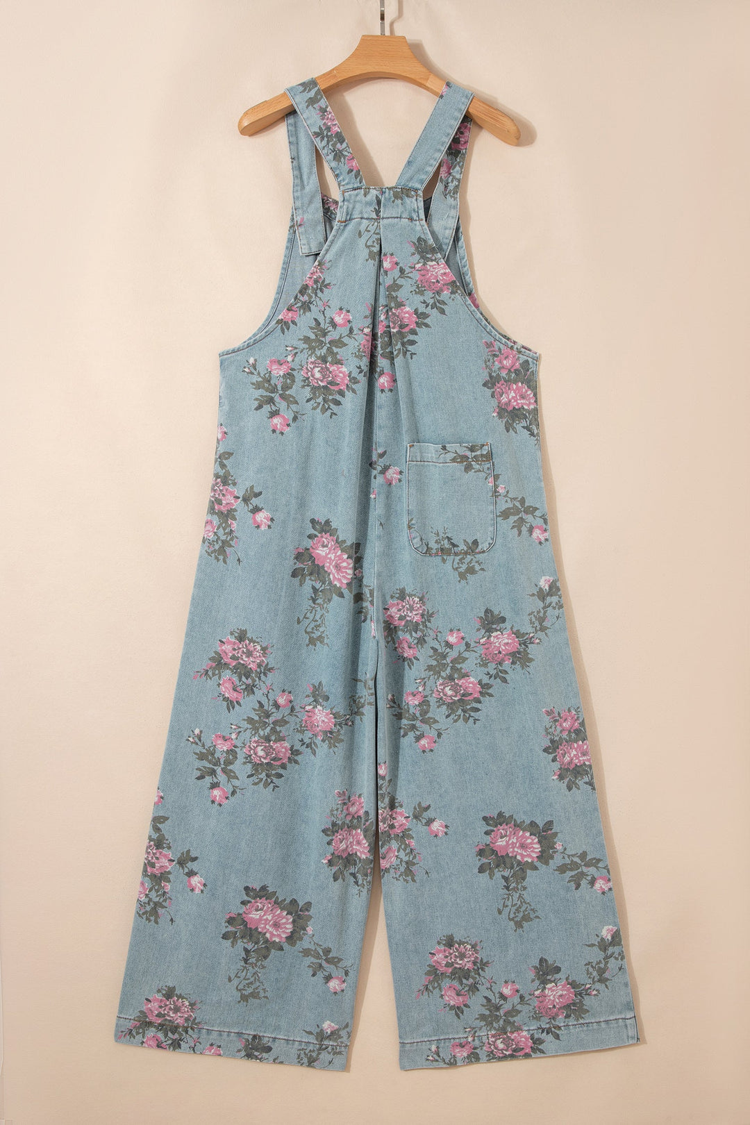 Olivia Wide Leg Denim Jumpsuit | Vintage Wash Boho Overalls