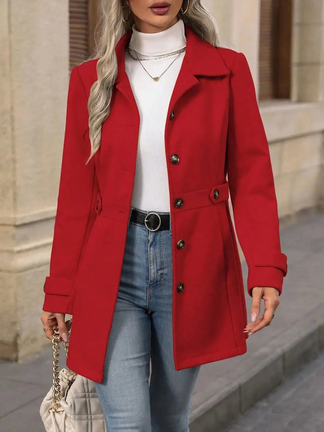 City Trails Button-Up Lapel Coat | S–2X