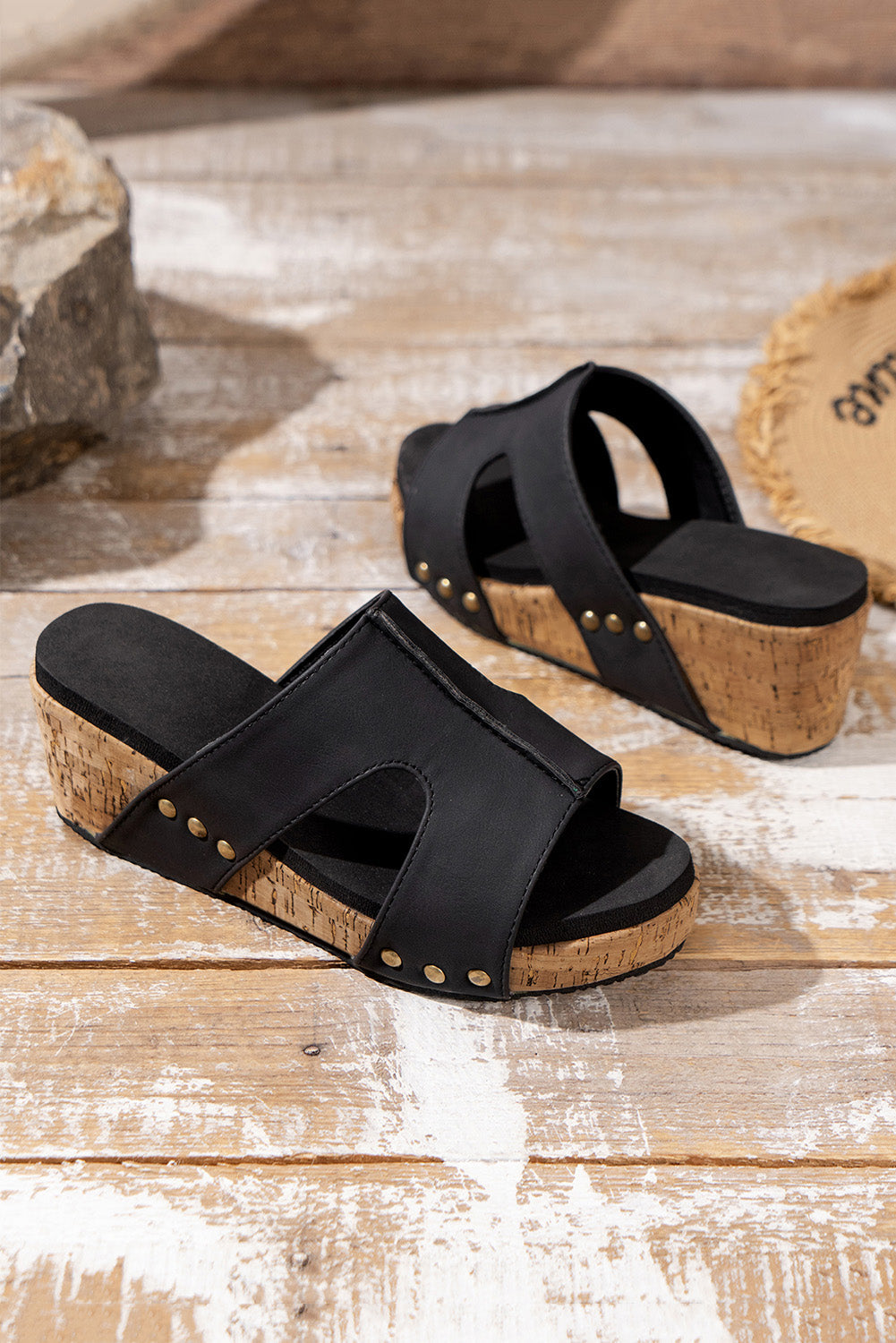 Lillian On Wedge Slippers