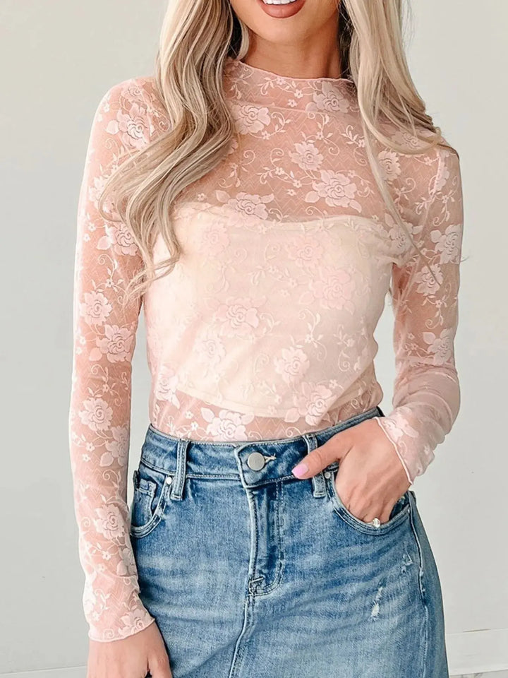 Floral Whisper Mesh Top