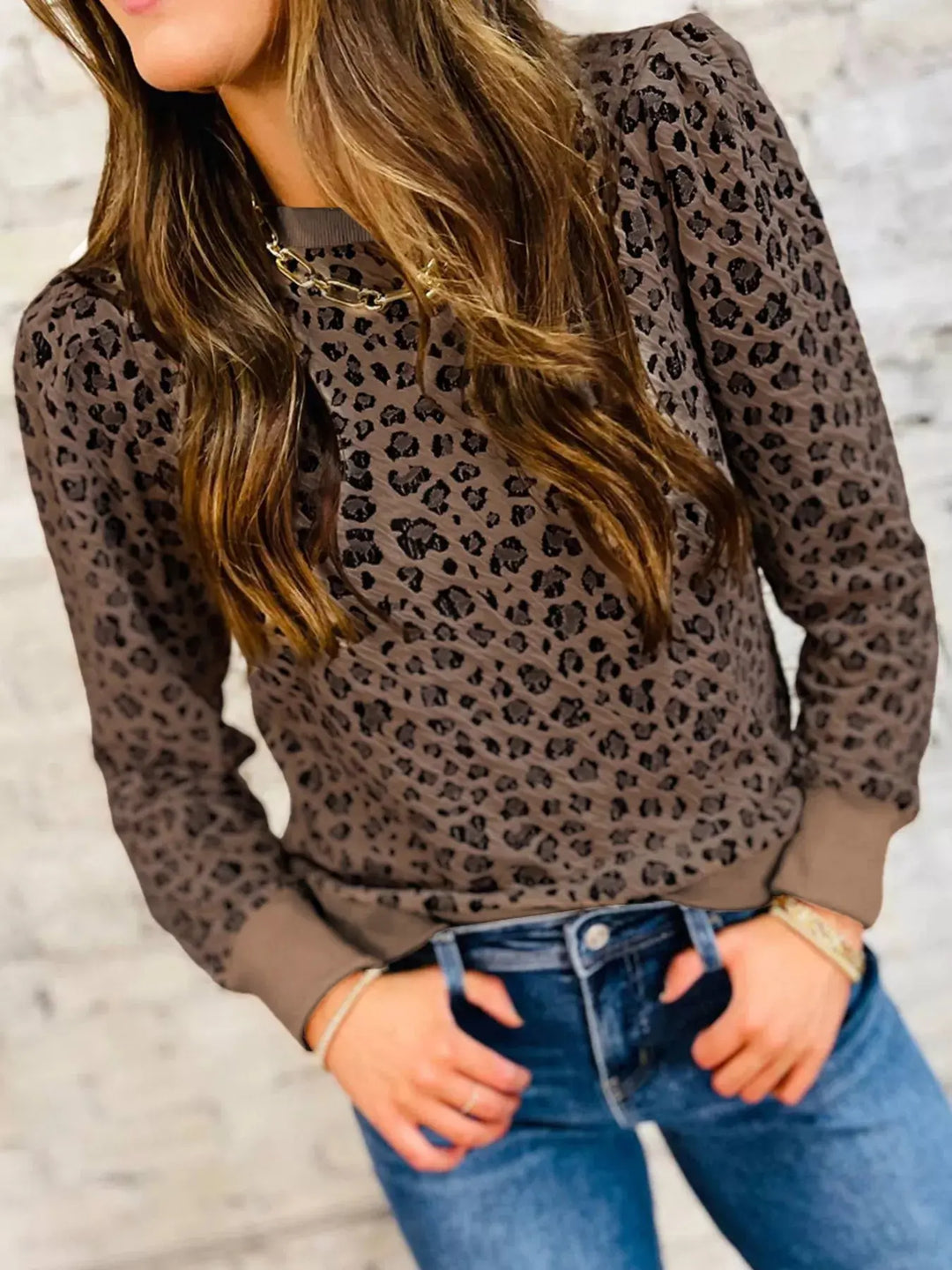 Wild Heart Leopard Print Long Sleeve Top