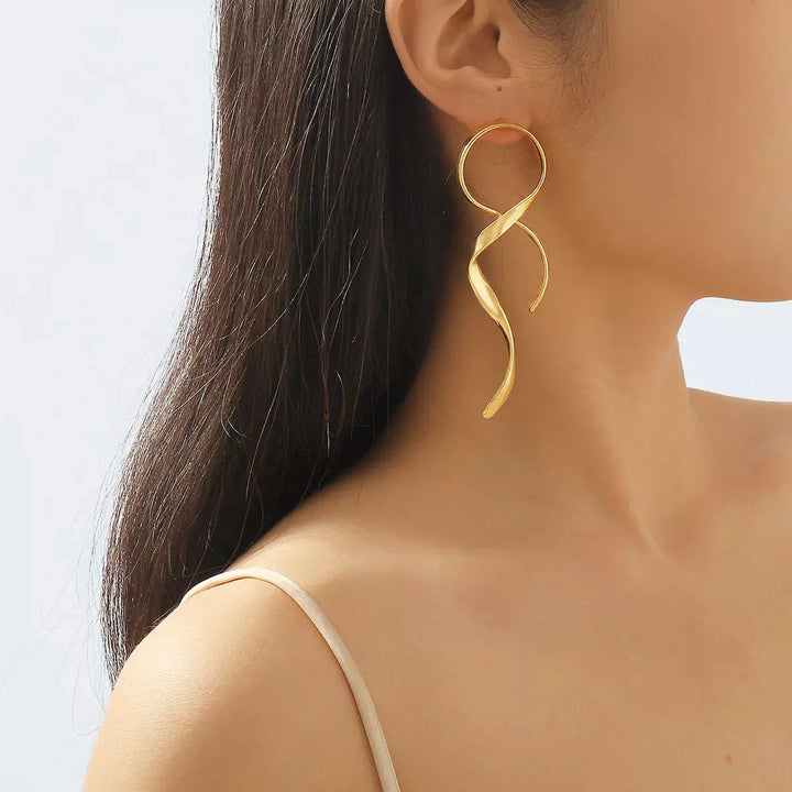 Artisan Spiral Drop Earrings
