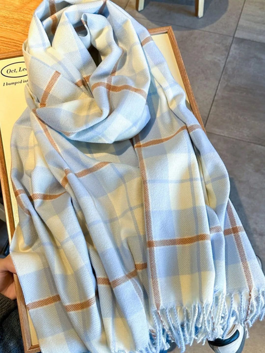 Plaid Fringe Scarf | Fireside Trails
