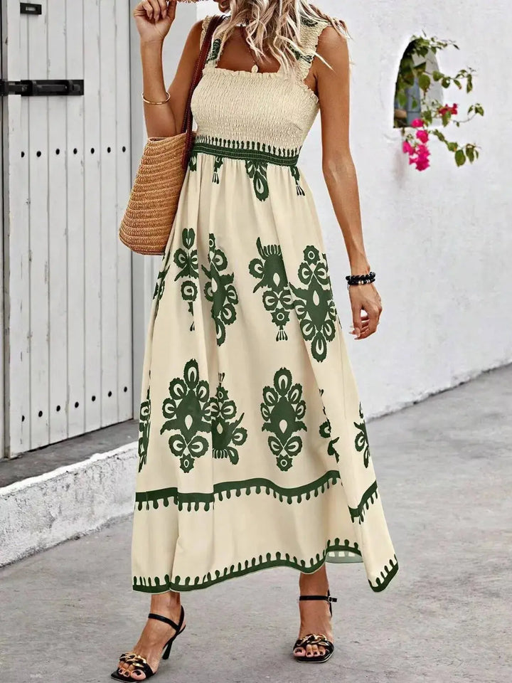 Boho Smocked Maxi Dress