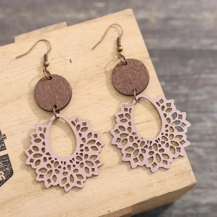 Boho Lace Mandala Earrings