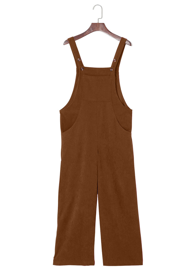 Wide Leg Corduroy Bib Overalls – Relaxed Boho Style