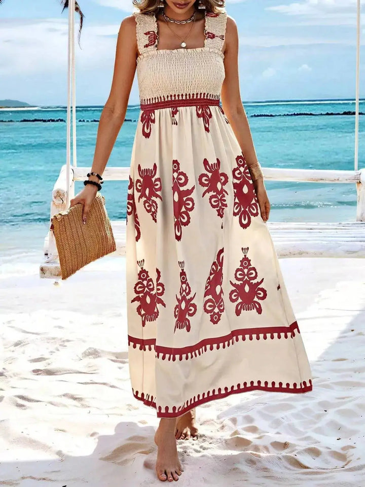 Boho Smocked Maxi Dress