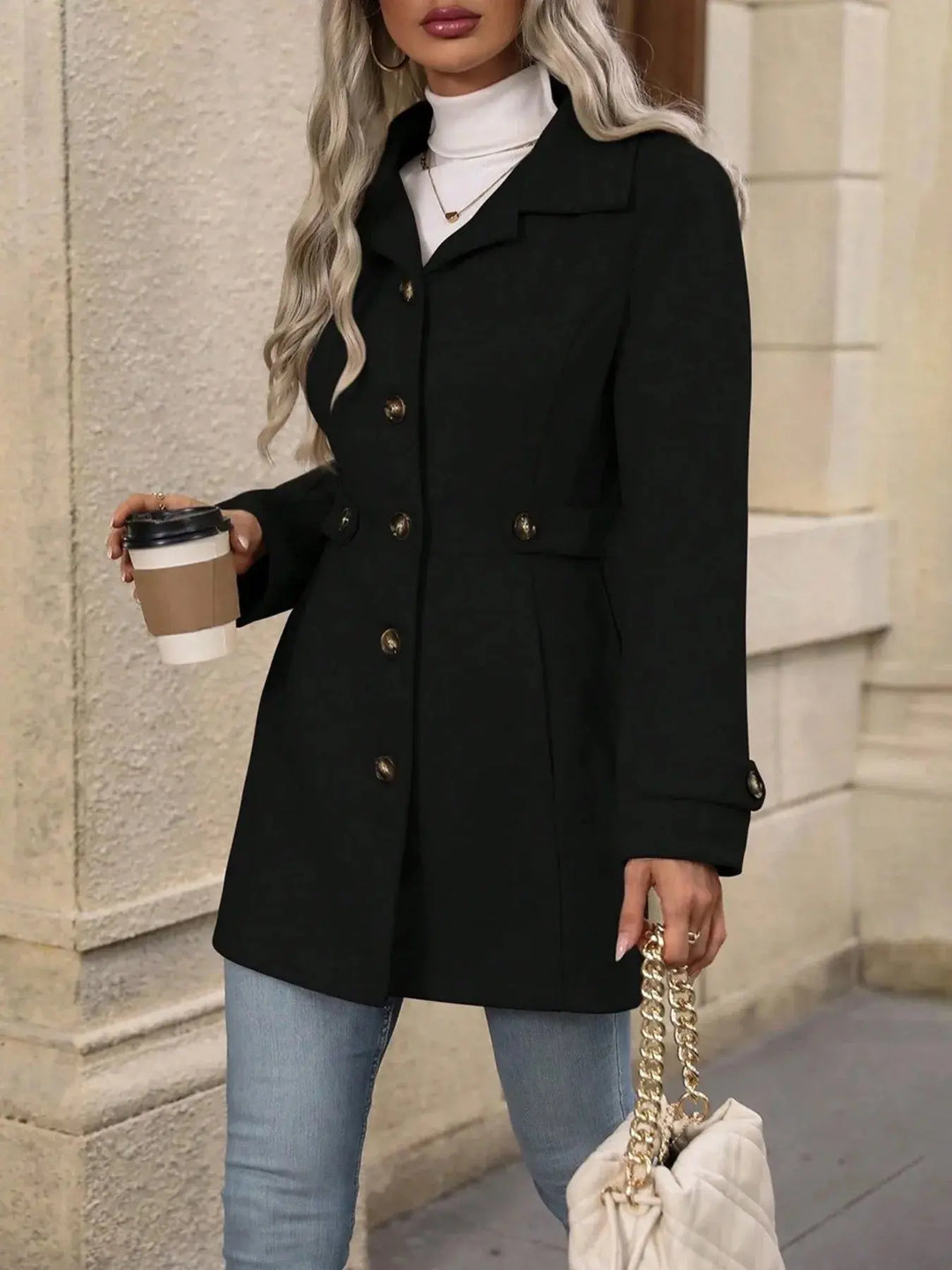 City Trails Button-Up Lapel Coat | S–2X