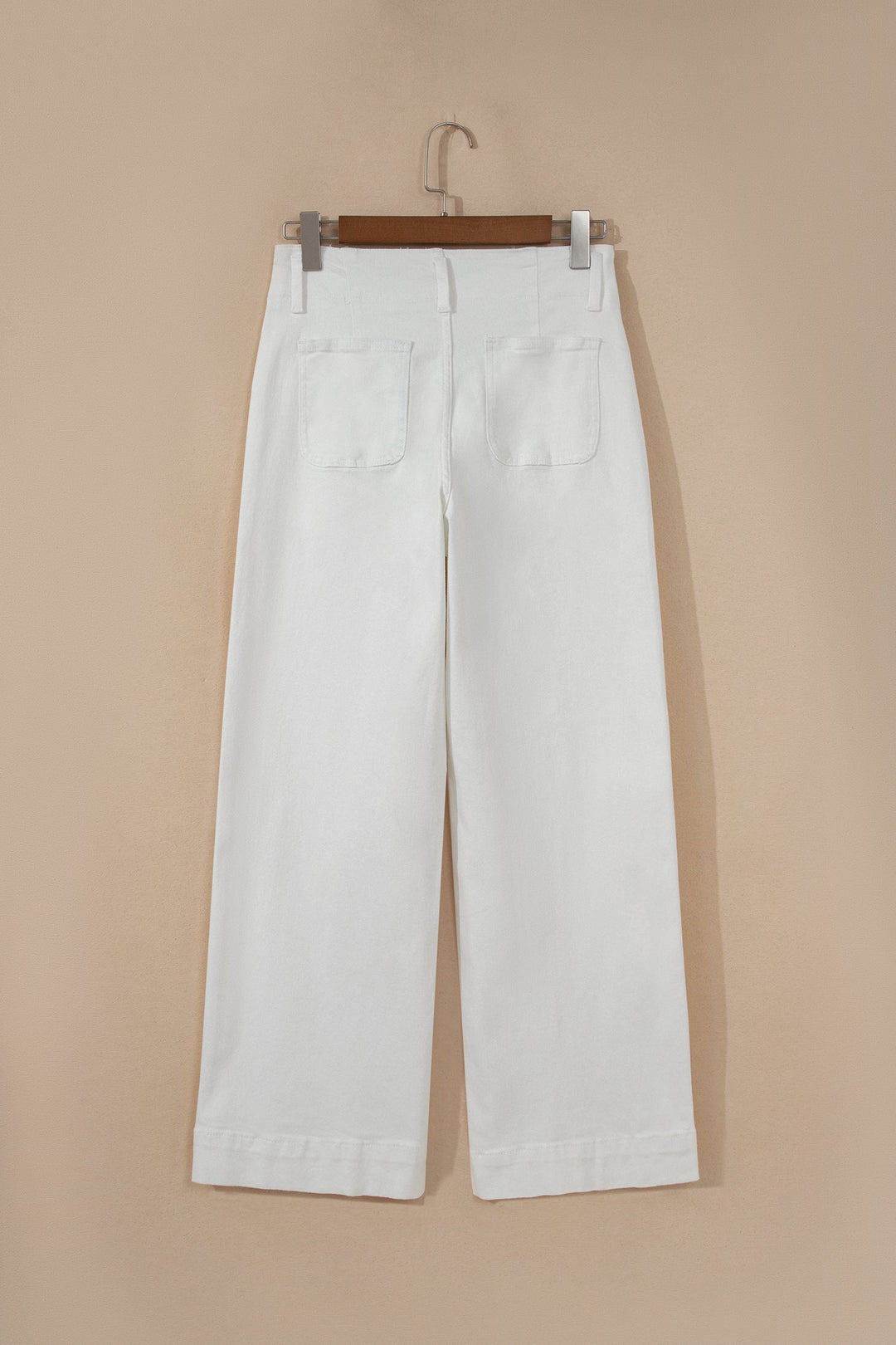 Double Button High Waist Wide Leg Jeans