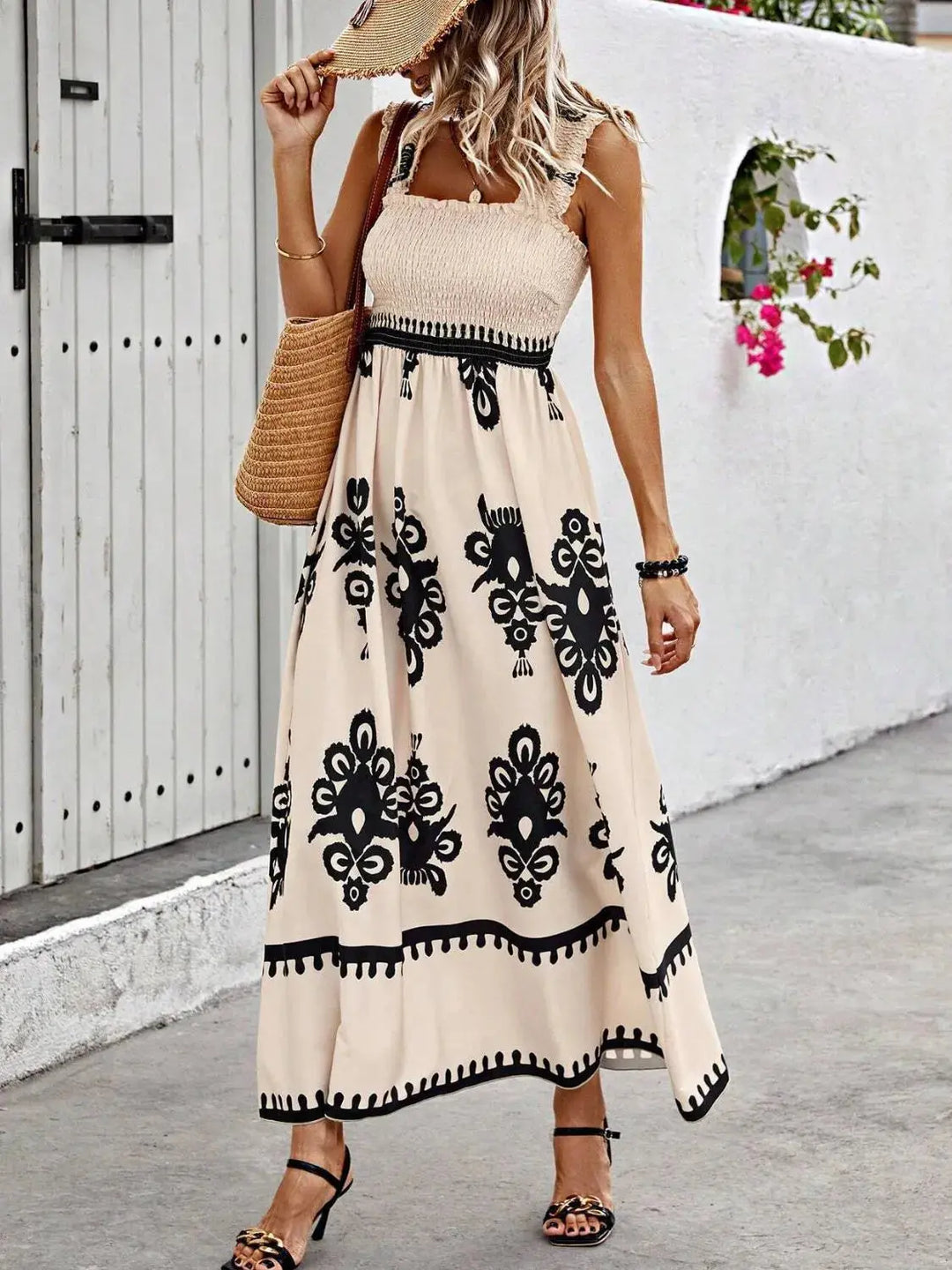 Boho Smocked Maxi Dress