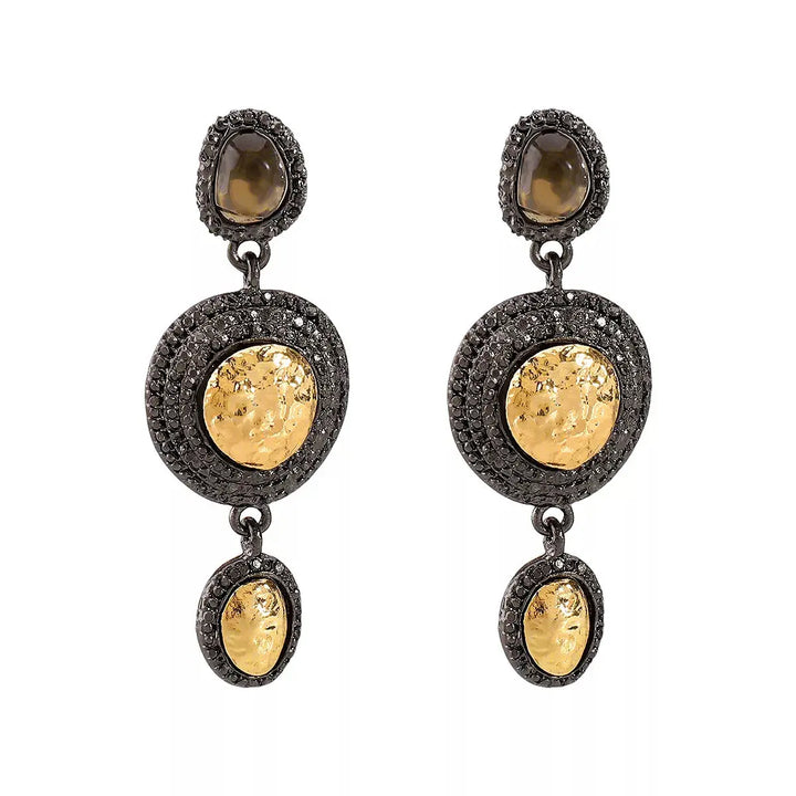 Vintage-Inspired Dangle Earrings with Gold Accents
