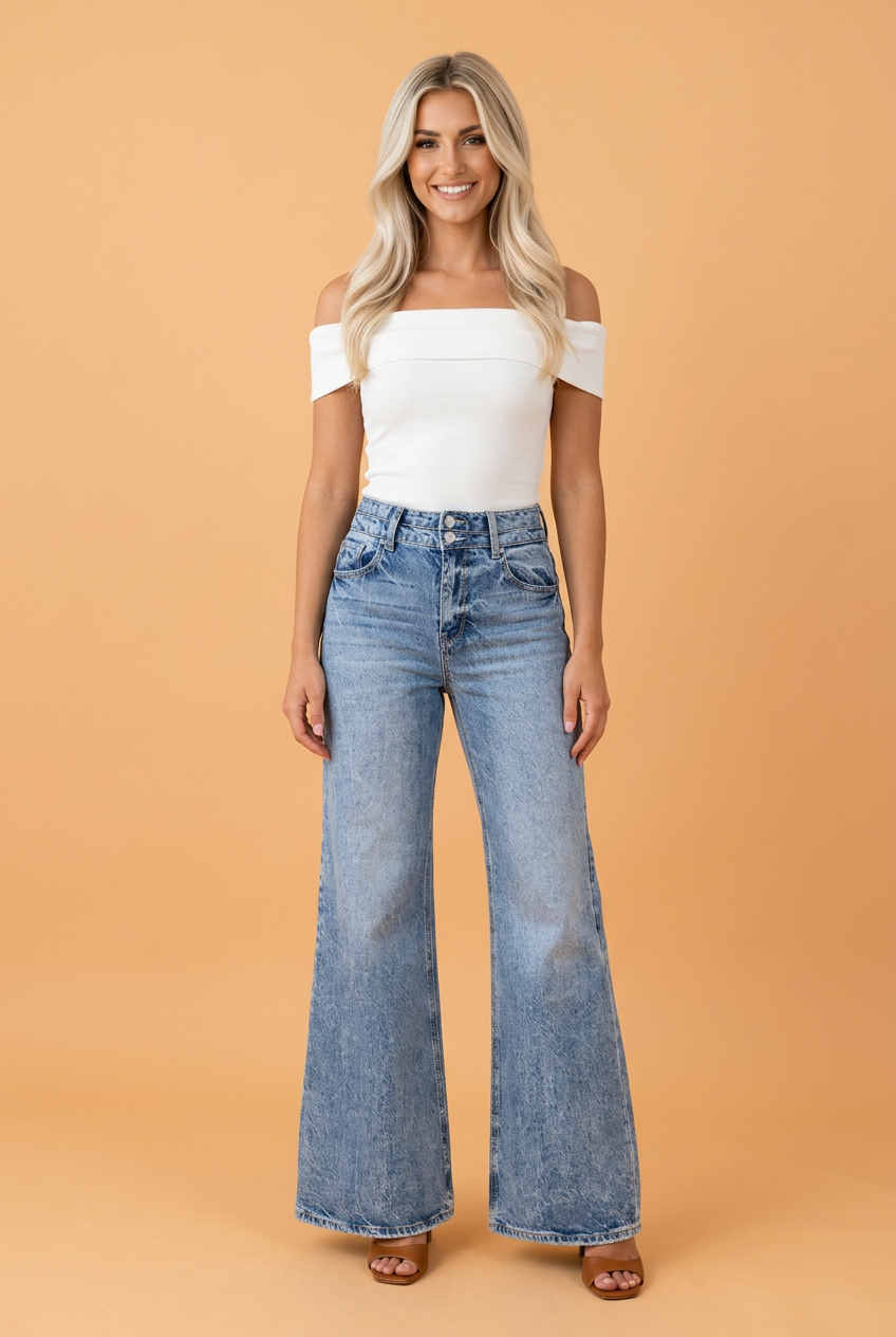 Vintage Blue Flare Jeans