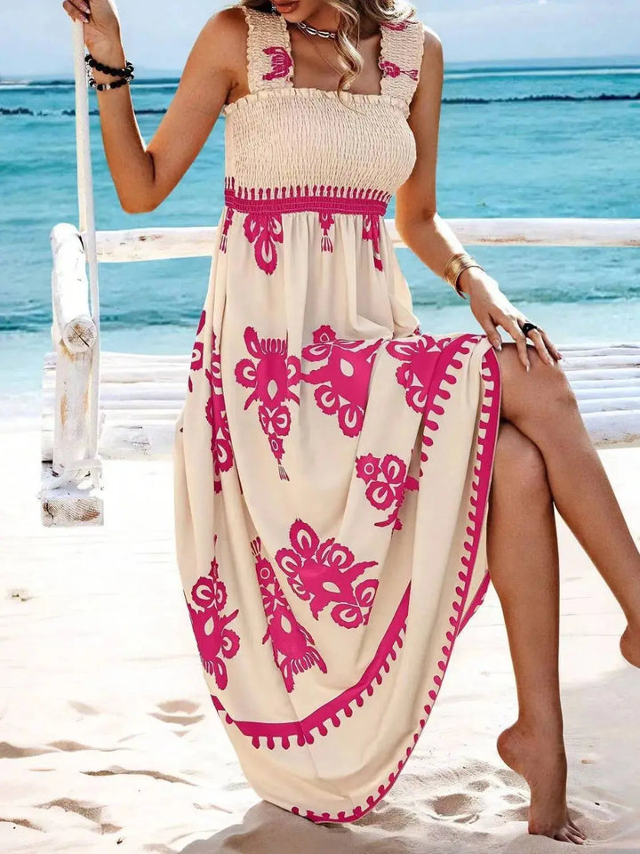 Boho Smocked Maxi Dress