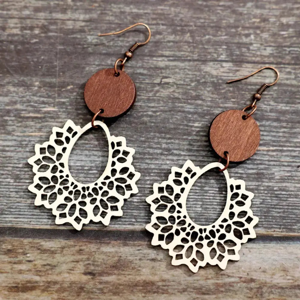 Boho Lace Mandala Earrings