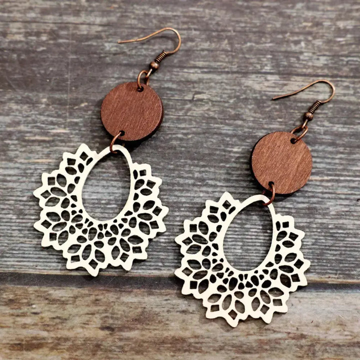 Boho Lace Mandala Earrings