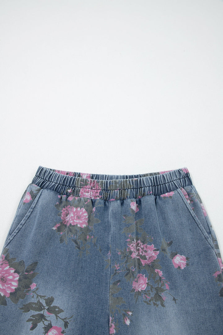 Floral Denim Jeans