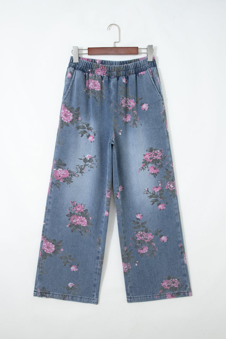 Floral Denim Jeans