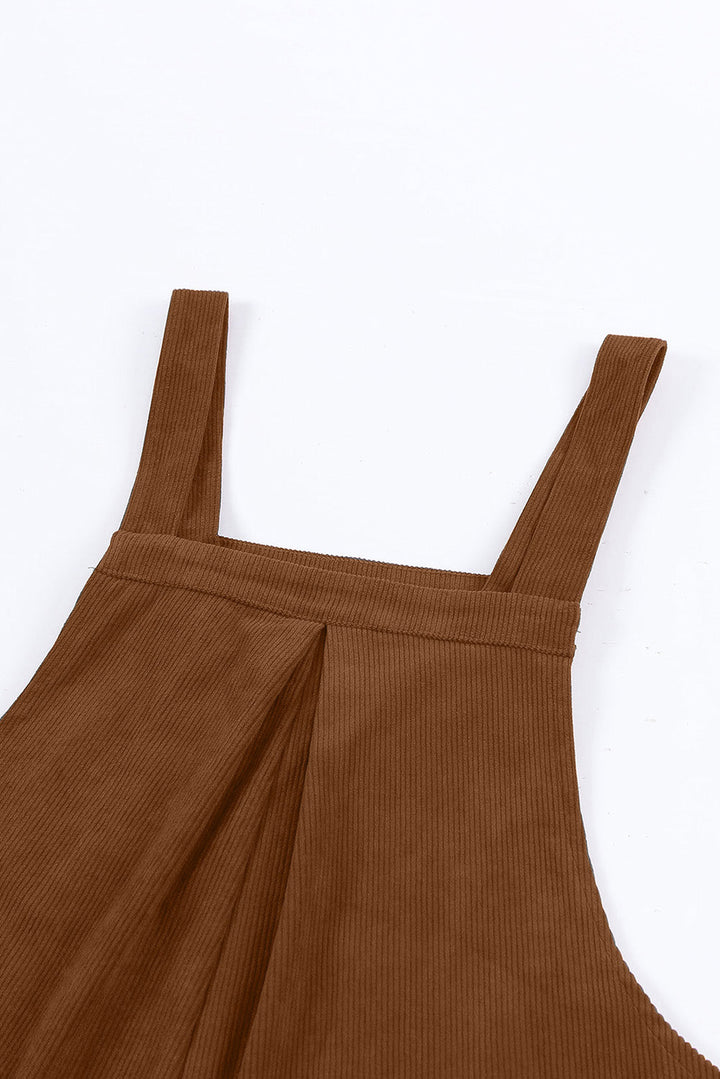Wide Leg Corduroy Bib Overalls – Relaxed Boho Style