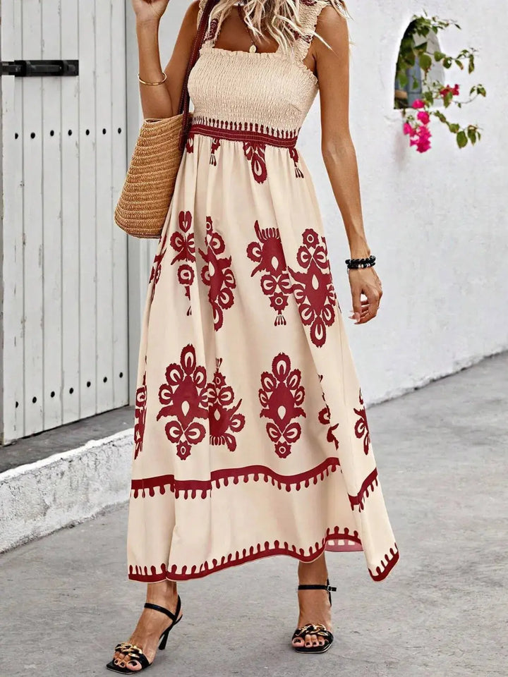 Boho Smocked Maxi Dress