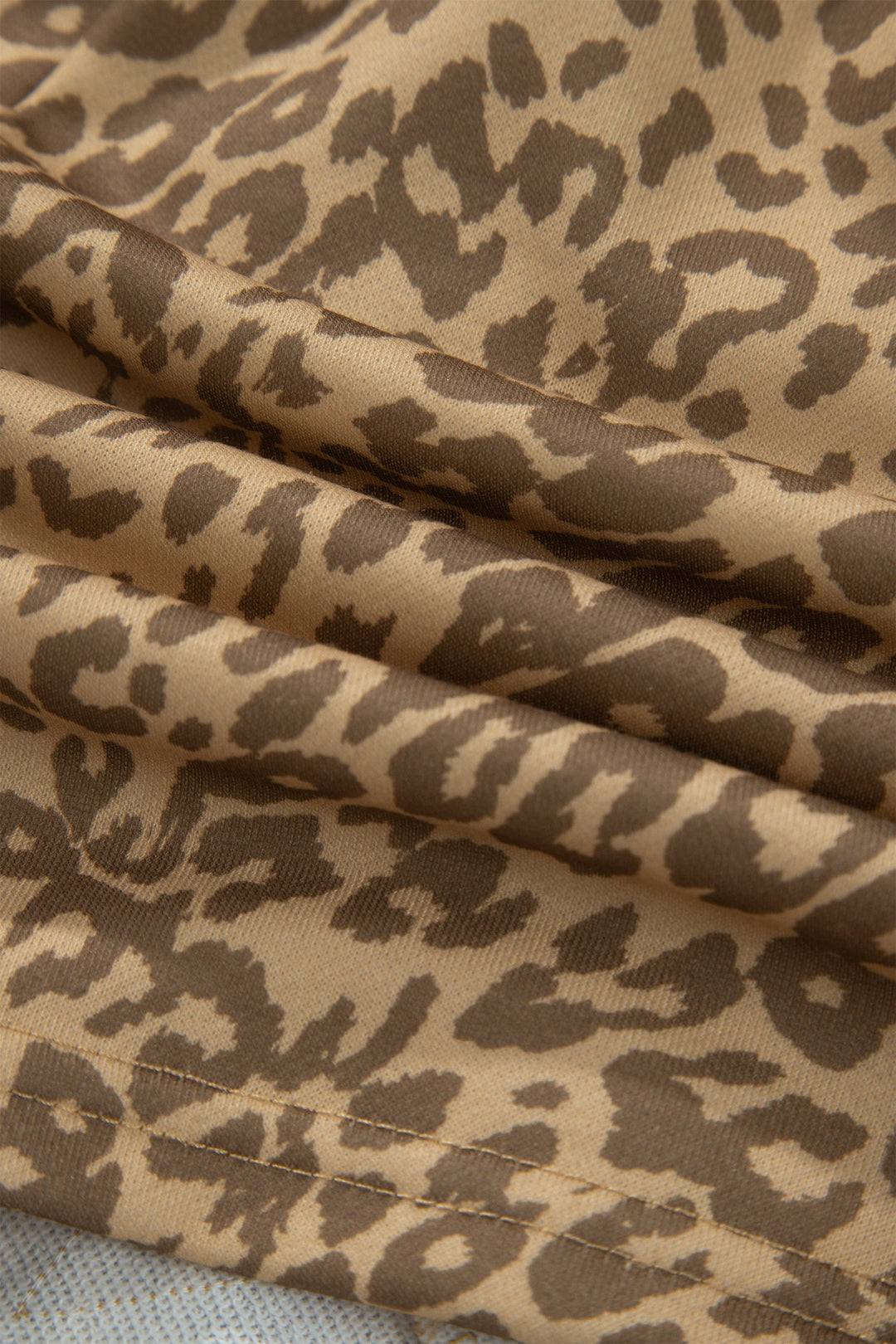 Leopard Star Patch Drawstring Shorts