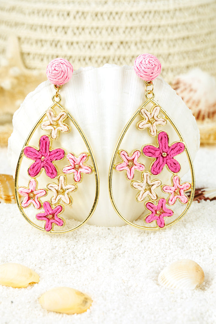 Marley Boho Rattan Waterdrop Earrings