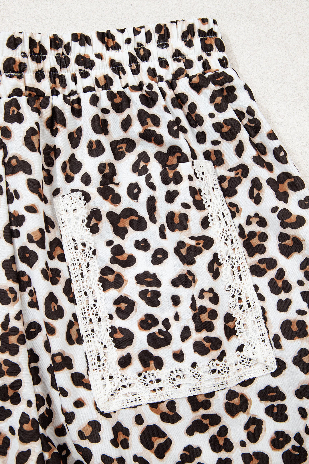 Leopard Print Jogger Pants with Elastic Waist &amp; Side Stripe
