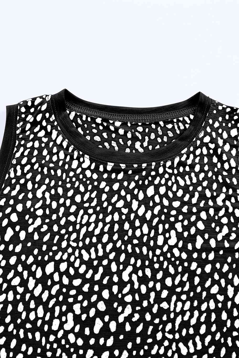 Printed Round Neck Tank Top | Casual Summer Essential in 5 Colors