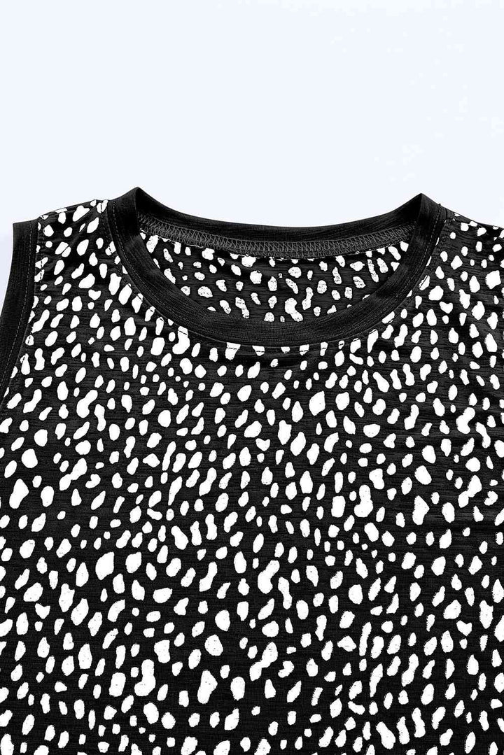 Printed Round Neck Tank Top | Casual Summer Essential in 5 Colors