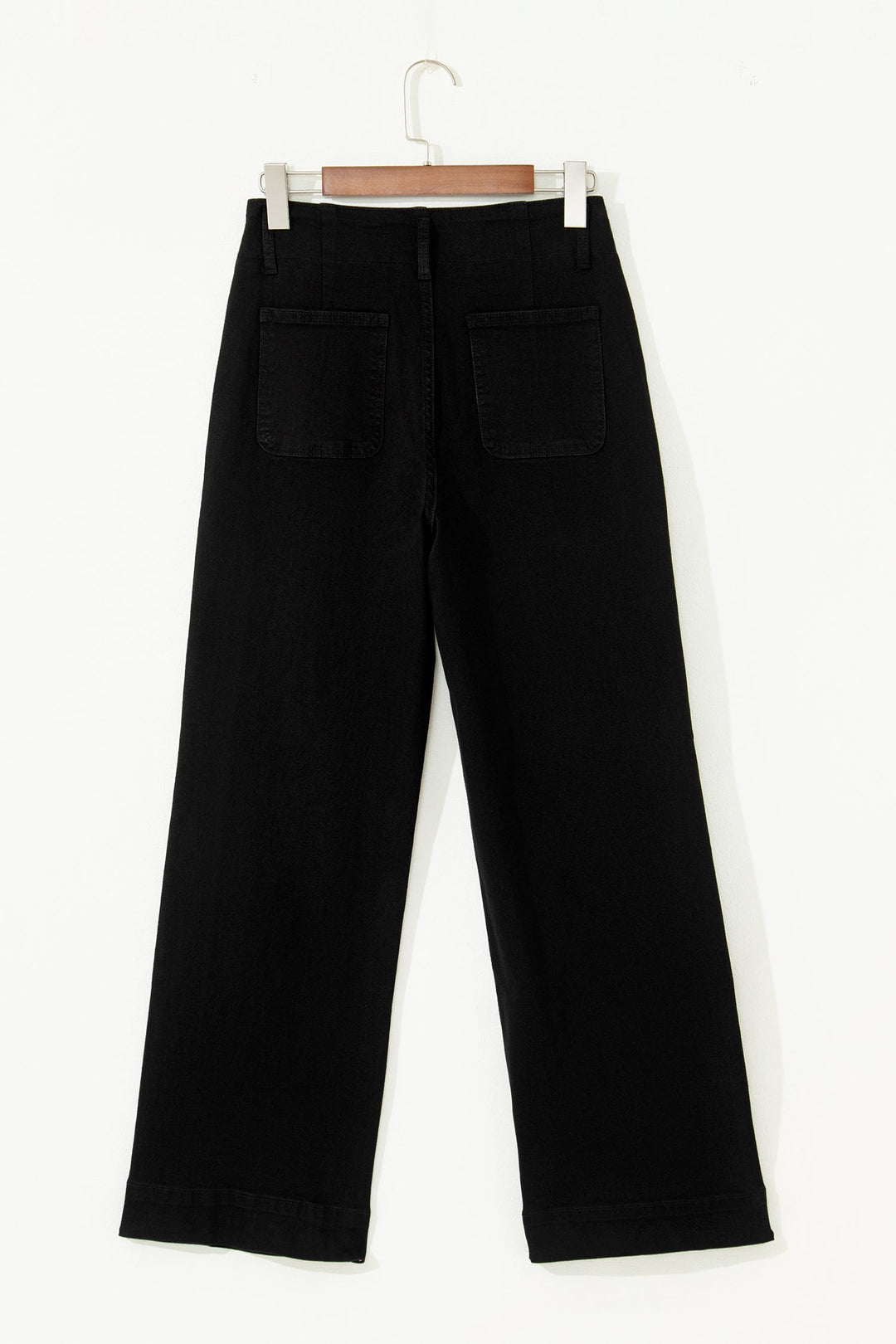 Double Button High Waist Wide Leg Jeans