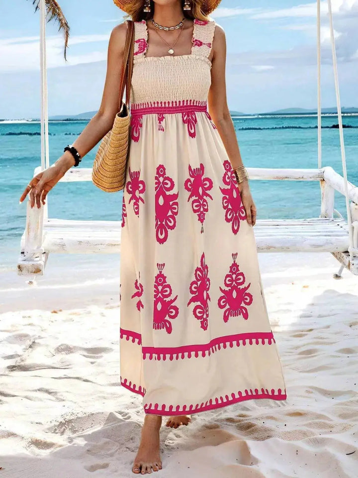 Boho Smocked Maxi Dress