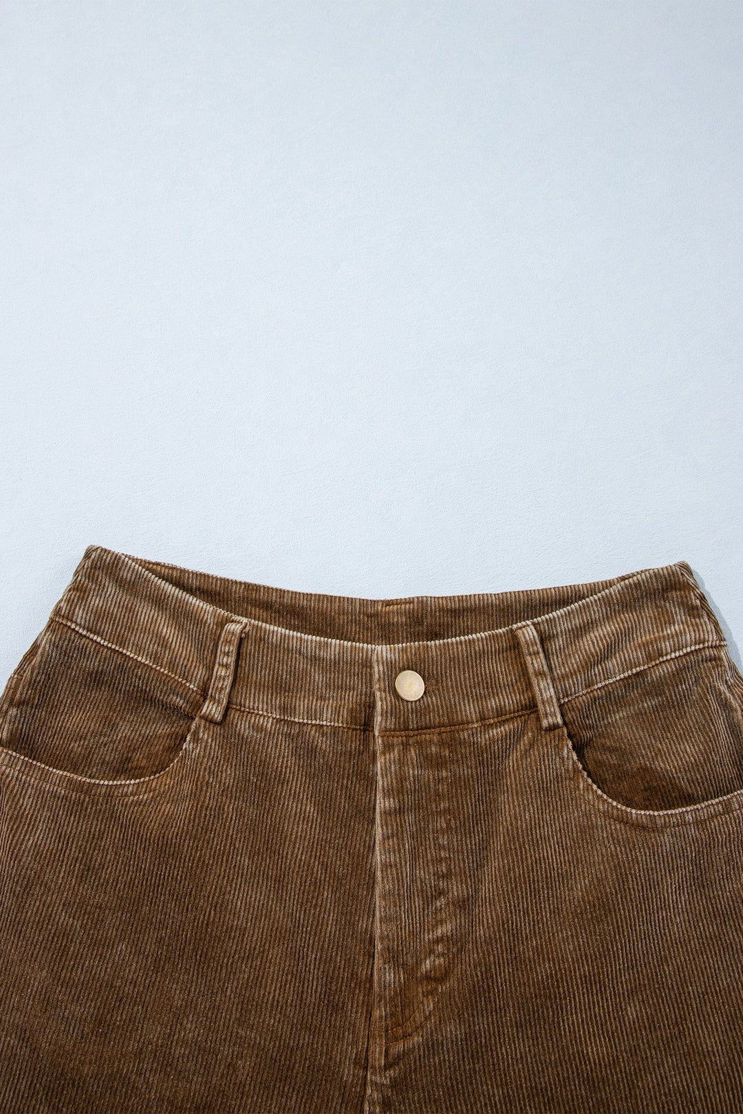 Mineral Washed Corduroy Straight-Leg Pants