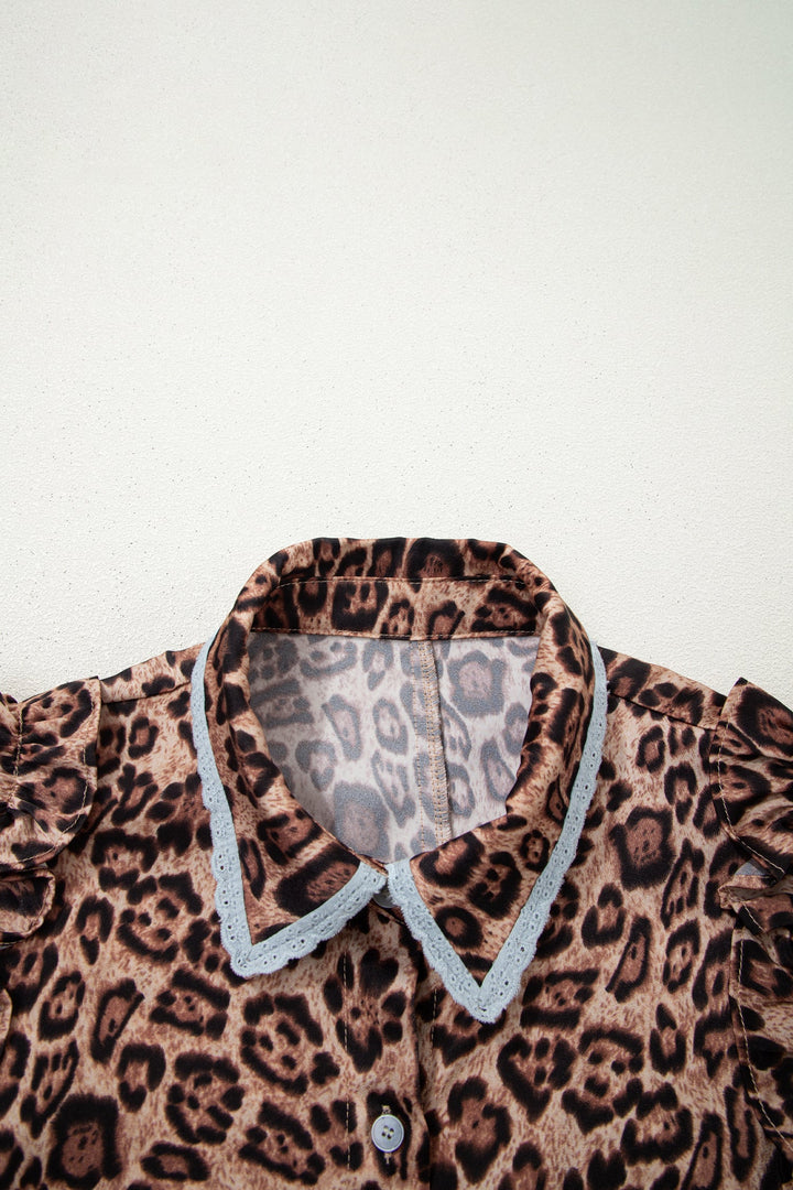 Leopard Lace Mini Dress