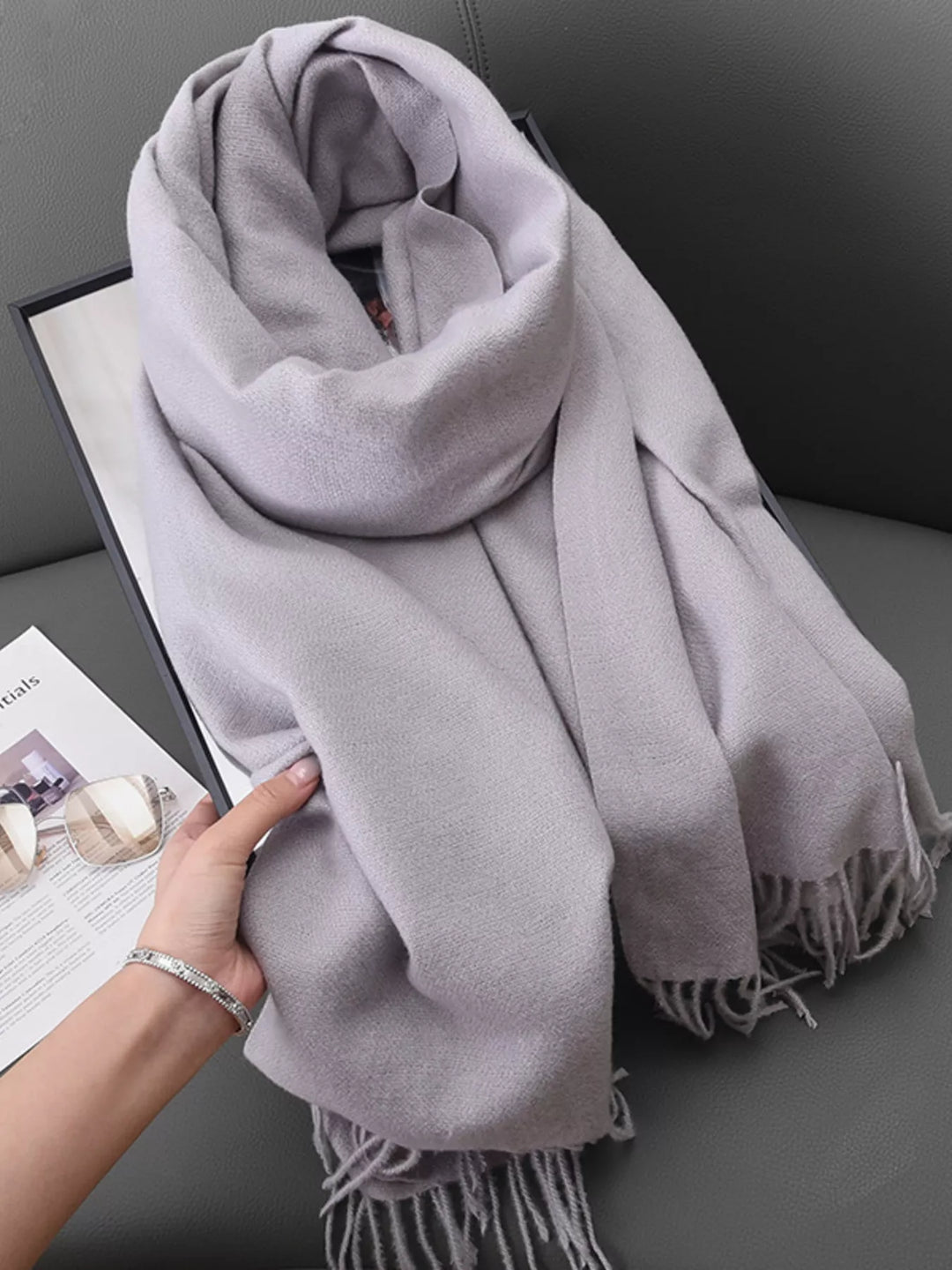 Solid Color Fringe Scarf | Open Road