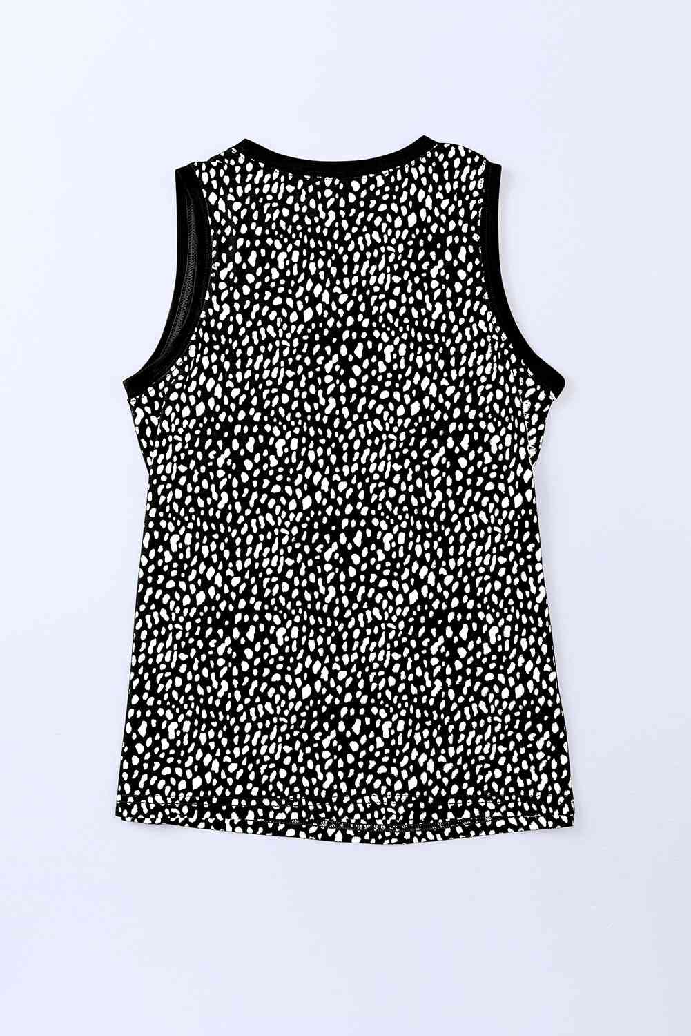 Printed Round Neck Tank Top | Casual Summer Essential in 5 Colors