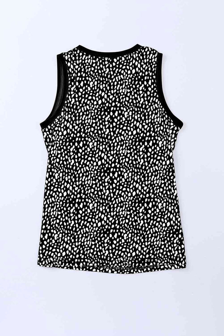 Printed Round Neck Tank Top | Casual Summer Essential in 5 Colors