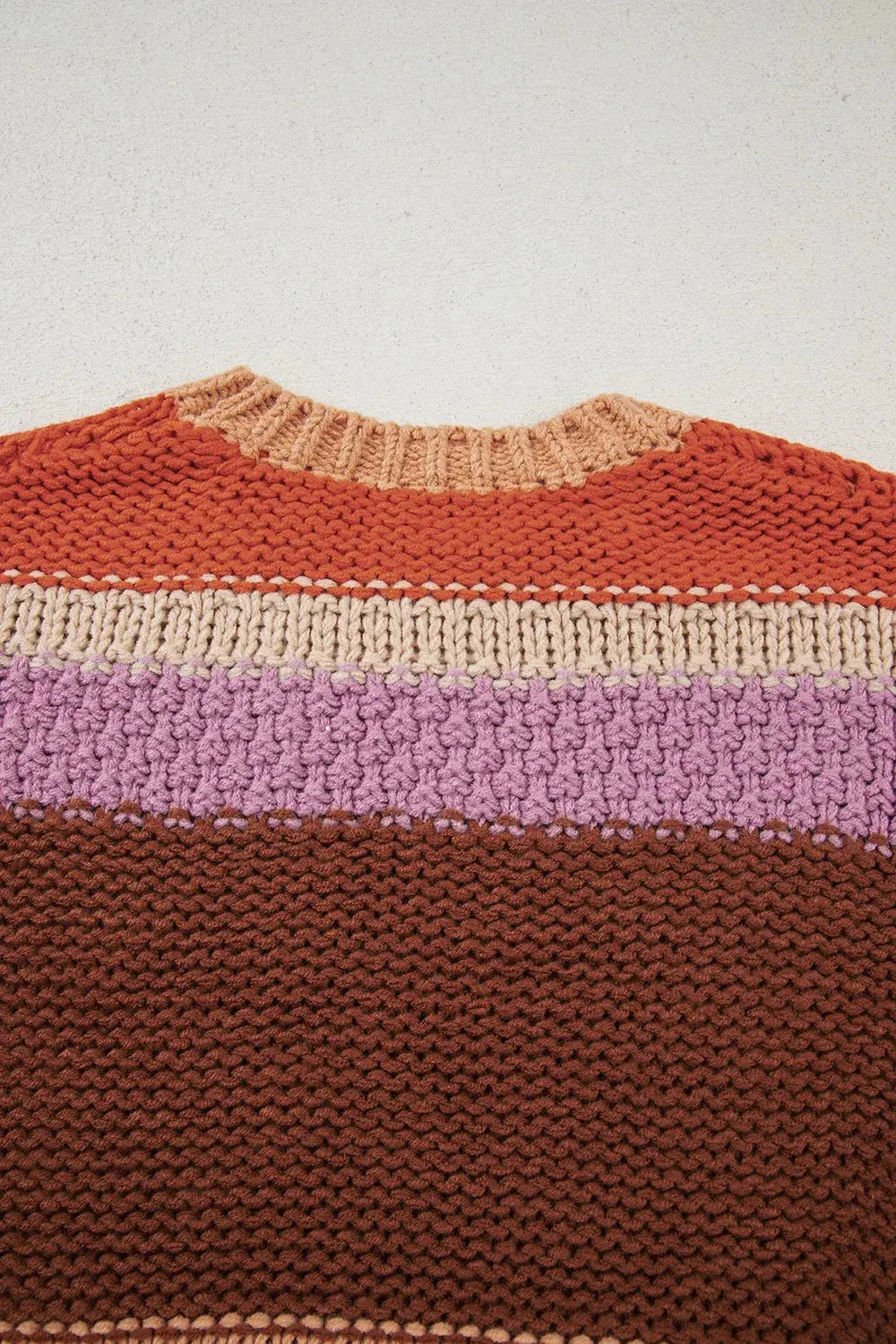 Golden Hour Striped Colorblock Sweater