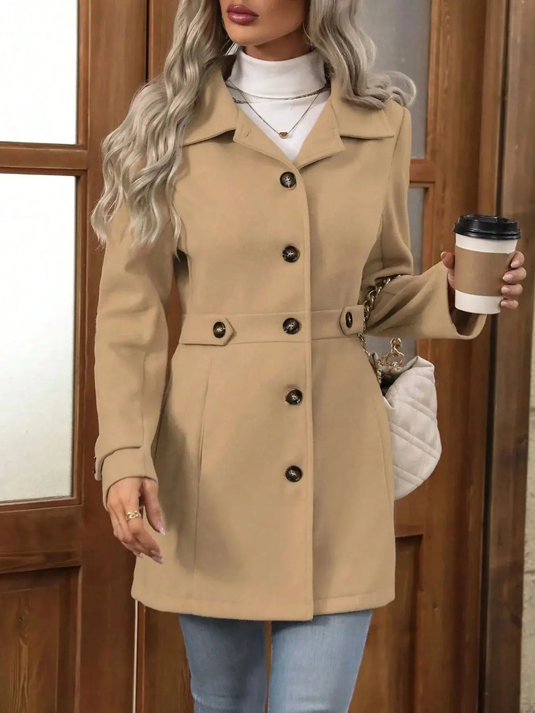 City Trails Button-Up Lapel Coat | S–2X