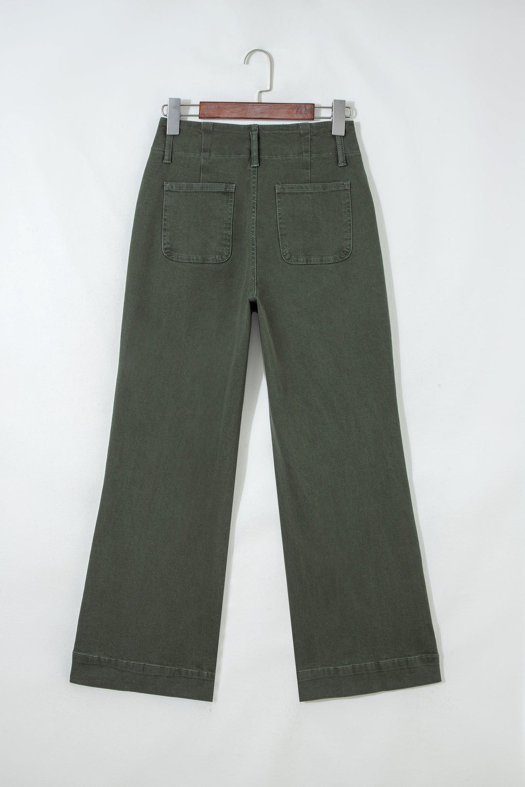 Double Button High Waist Wide Leg Jeans