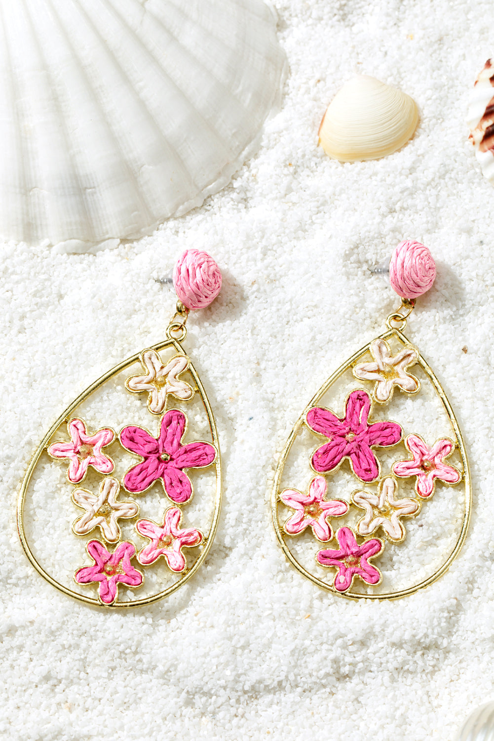 Marley Boho Rattan Waterdrop Earrings
