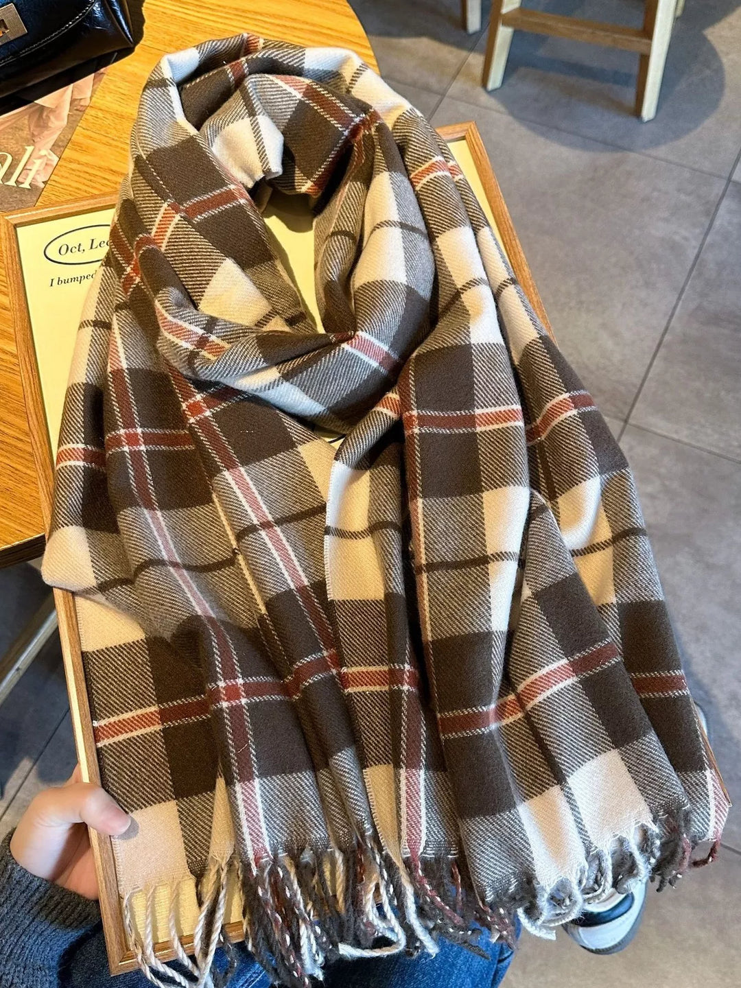 Plaid Fringe Scarf | Fireside Trails
